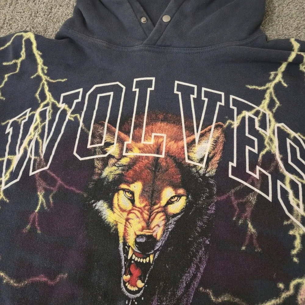 Rare Darc Sport Wolves Club I Am The Storm Lightning AOP Hoodie Size XL 608/1000 - Picture 2 of 9